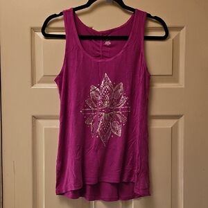 GAIAM Magenta Tank Top with Mandala Design